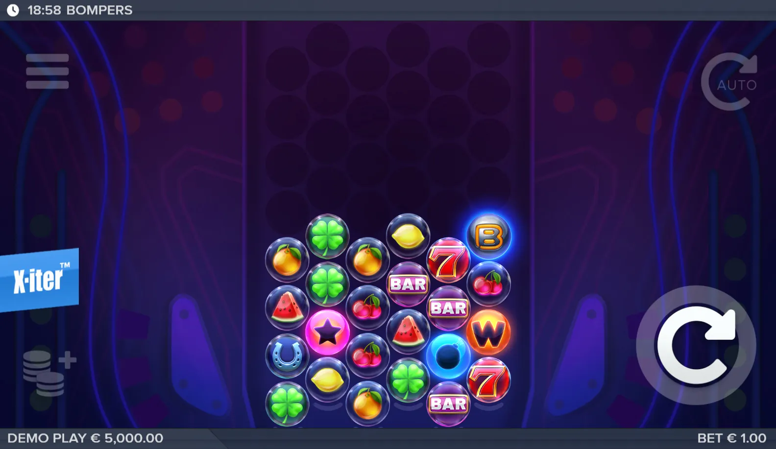 Bompers slot gameplay screenshot