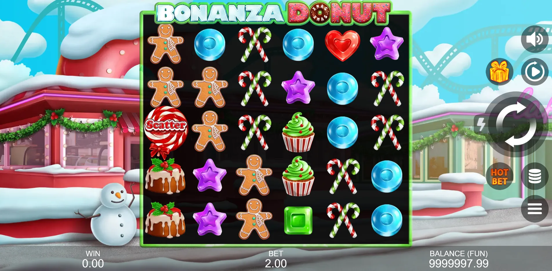 Bonanza Donut Xmas slot gameplay screenshot