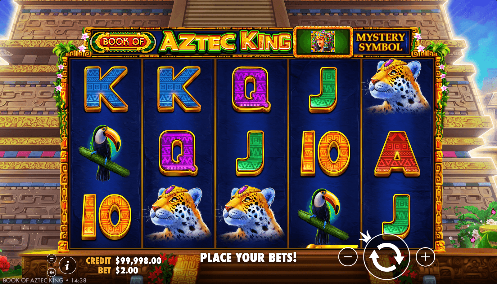 Book of Aztec King slot gameplay screenshot