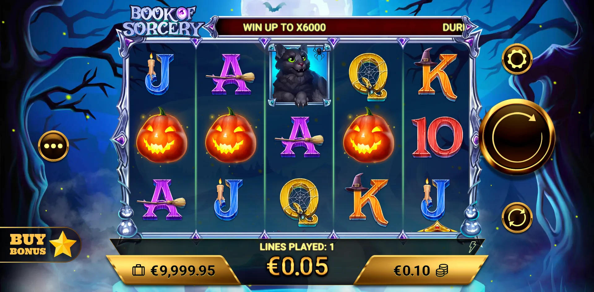 Book of Sorcery slot gameplay screenshot