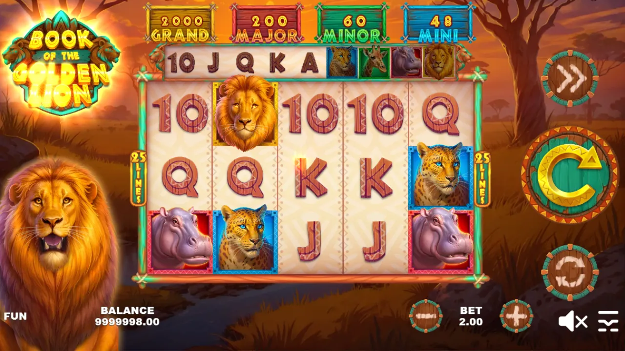 Book of the Golden Lion slot gameplay screenshot