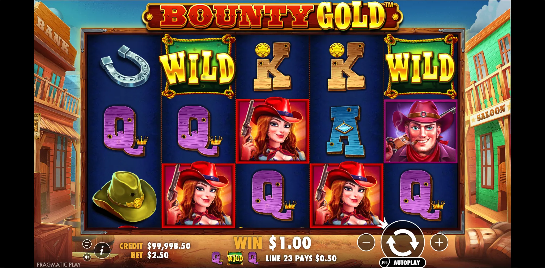 Bounty Gold slot gameplay screenshot