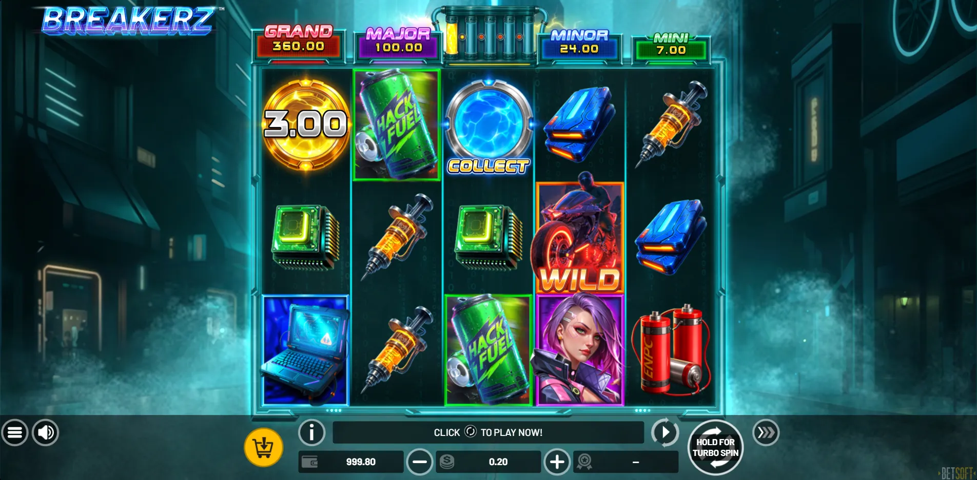 Breakerz slot gameplay screenshot