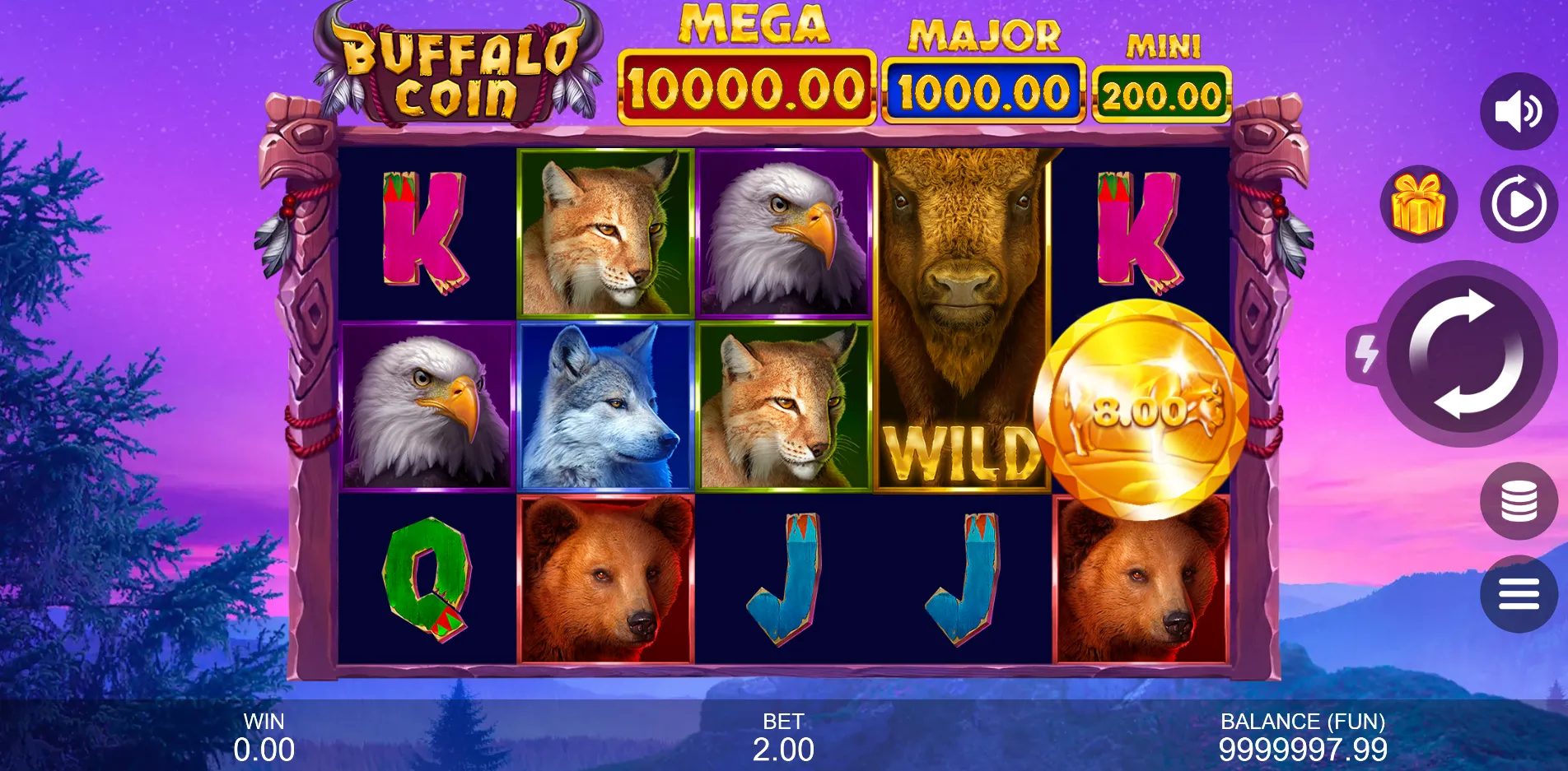Buffalo Coin: Hold The Spin slot gameplay screenshot
