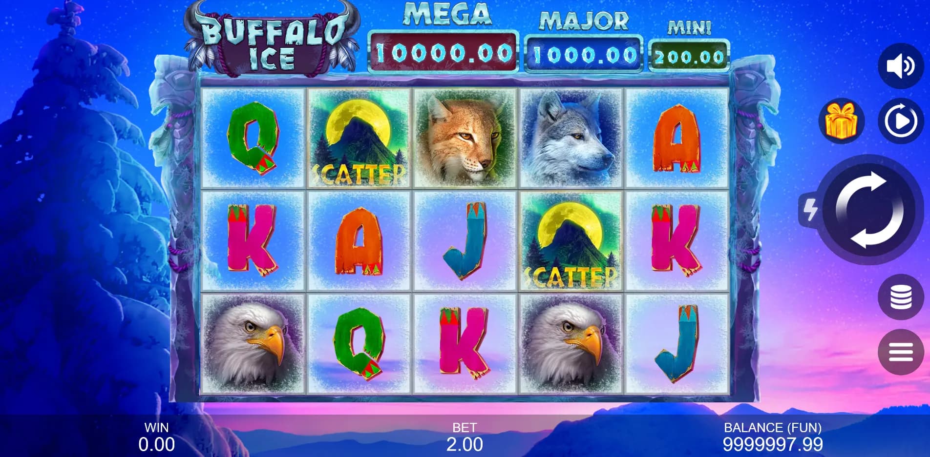 Buffalo Ice: Hold The Spin slot gameplay screenshot