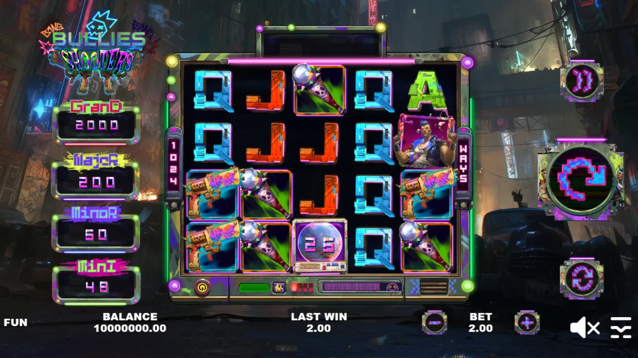 Bullies Shooters slot gameplay screenshot