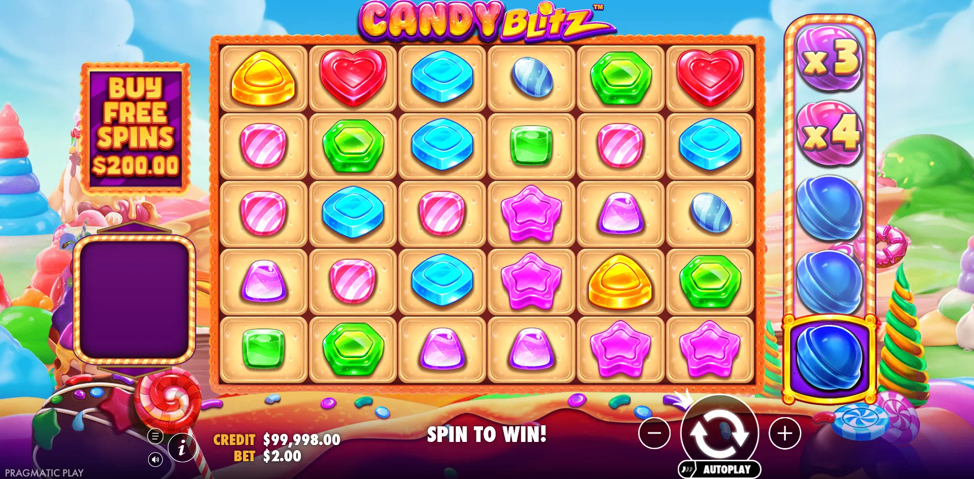 Candy Blitz slot gameplay screenshot