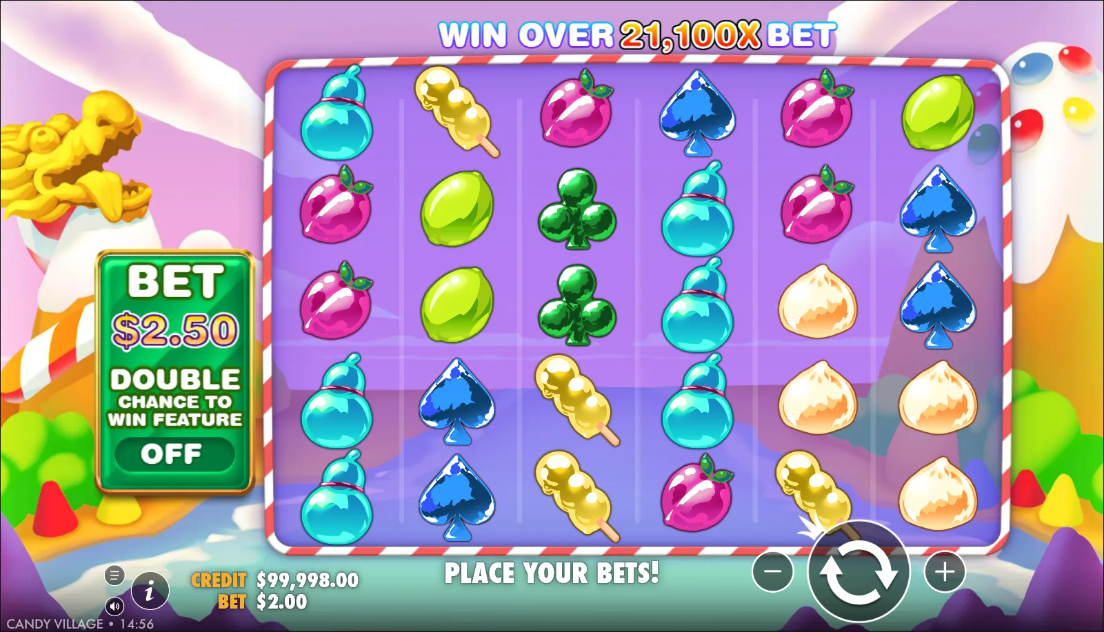 Candy Village slot gameplay screenshot