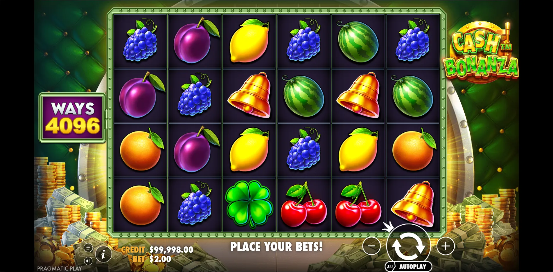 Cash Bonanza slot gameplay screenshot