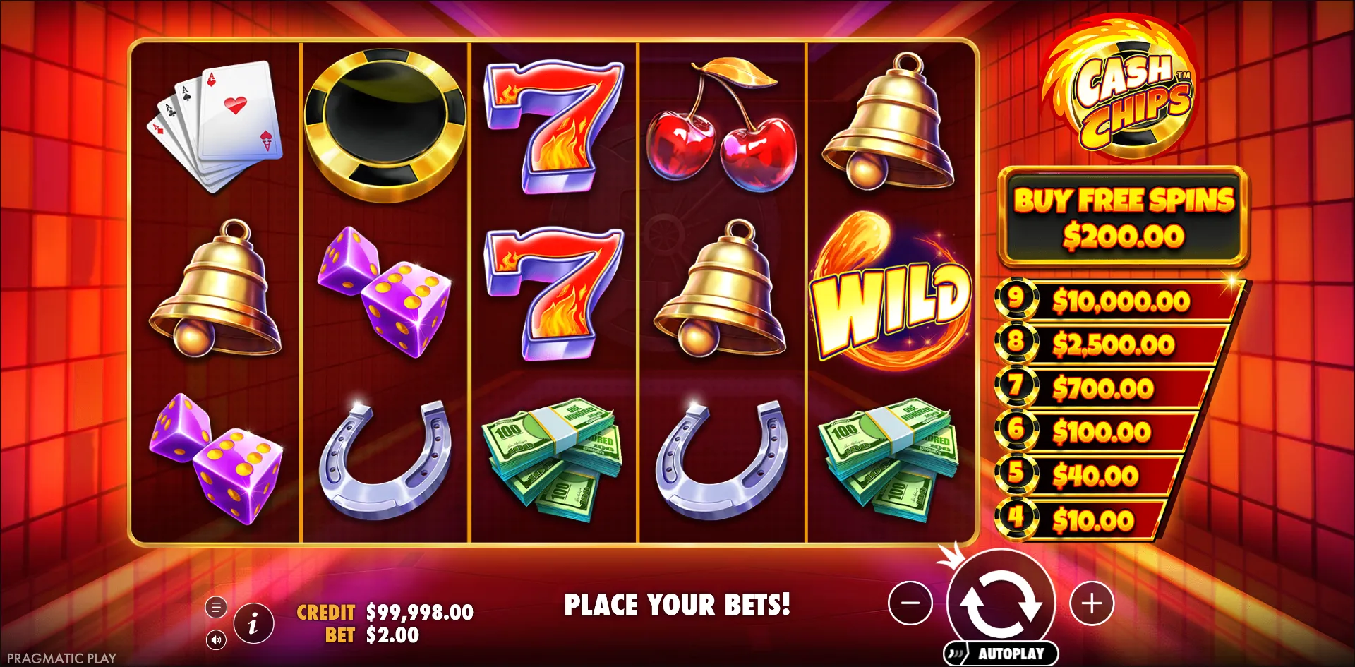 Cash Chips slot gameplay screenshot