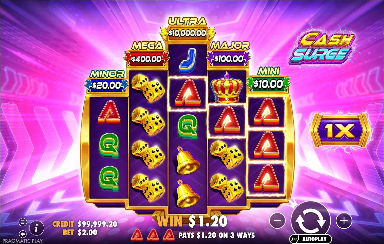Cash Surge slot gameplay screenshot