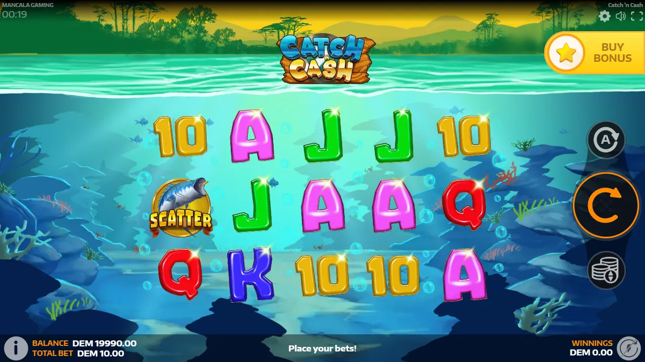 Catch 'n Cash slot gameplay screenshot