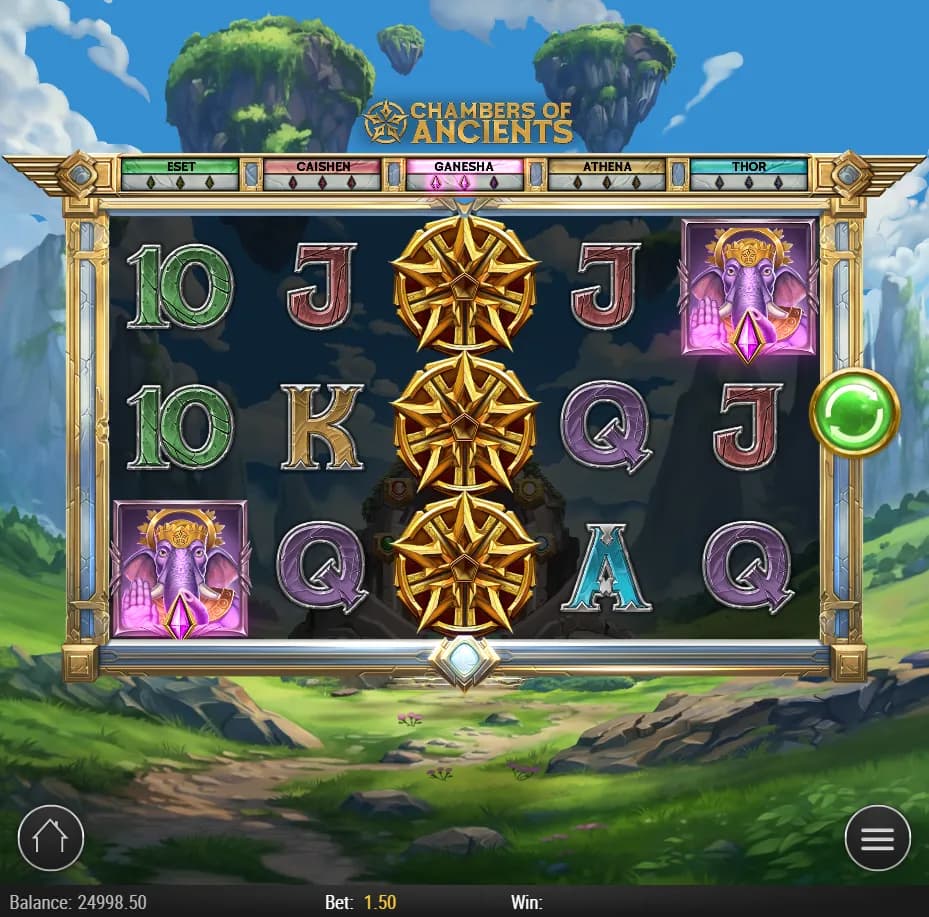 Chambers of Ancients slot gameplay screenshot