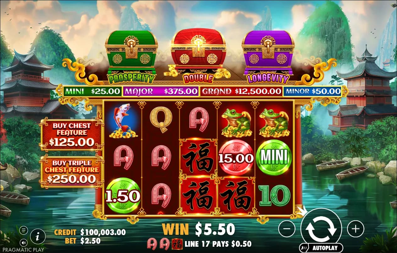 Chests of Cai Shen slot gameplay screenshot