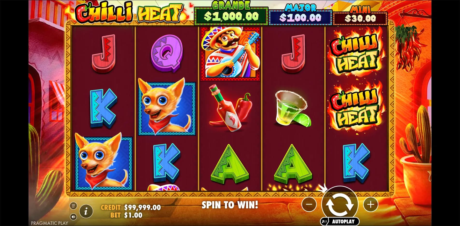 Chilli Heat slot gameplay screenshot