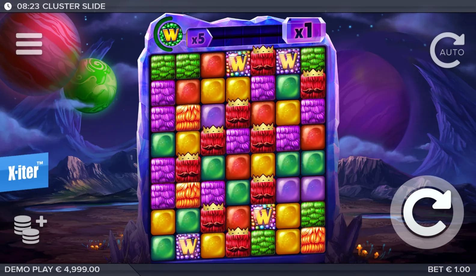 Cluster Slide slot gameplay screenshot