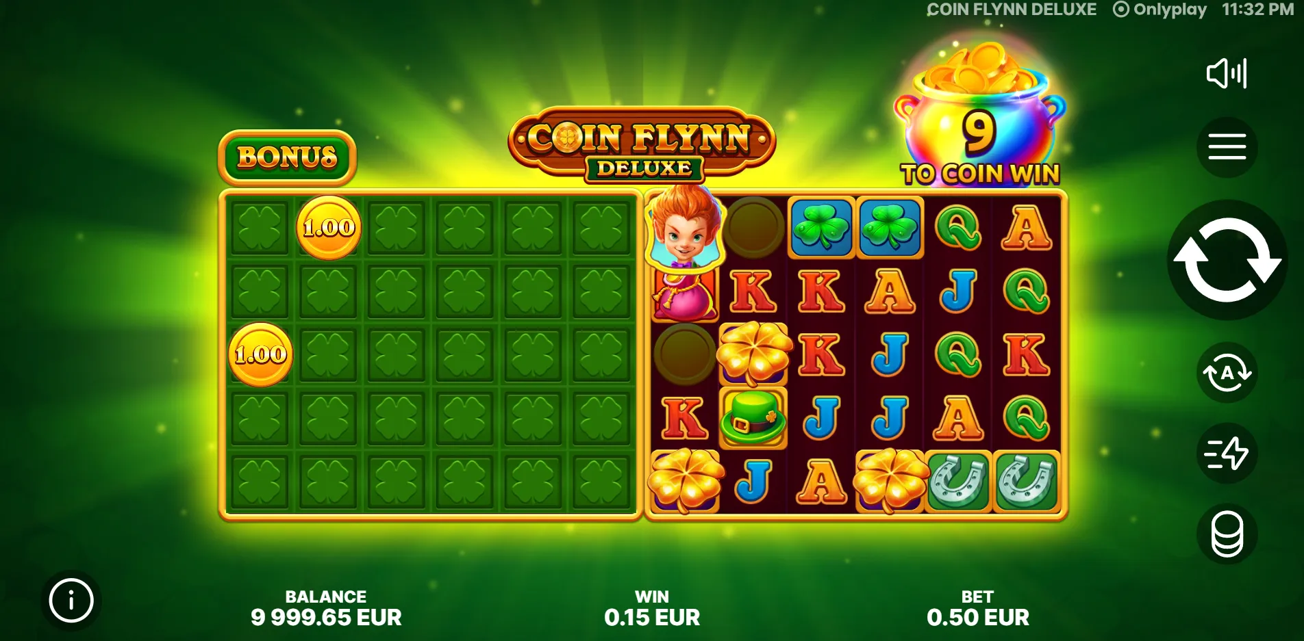 Coin Flynn Deluxe slot gameplay screenshot