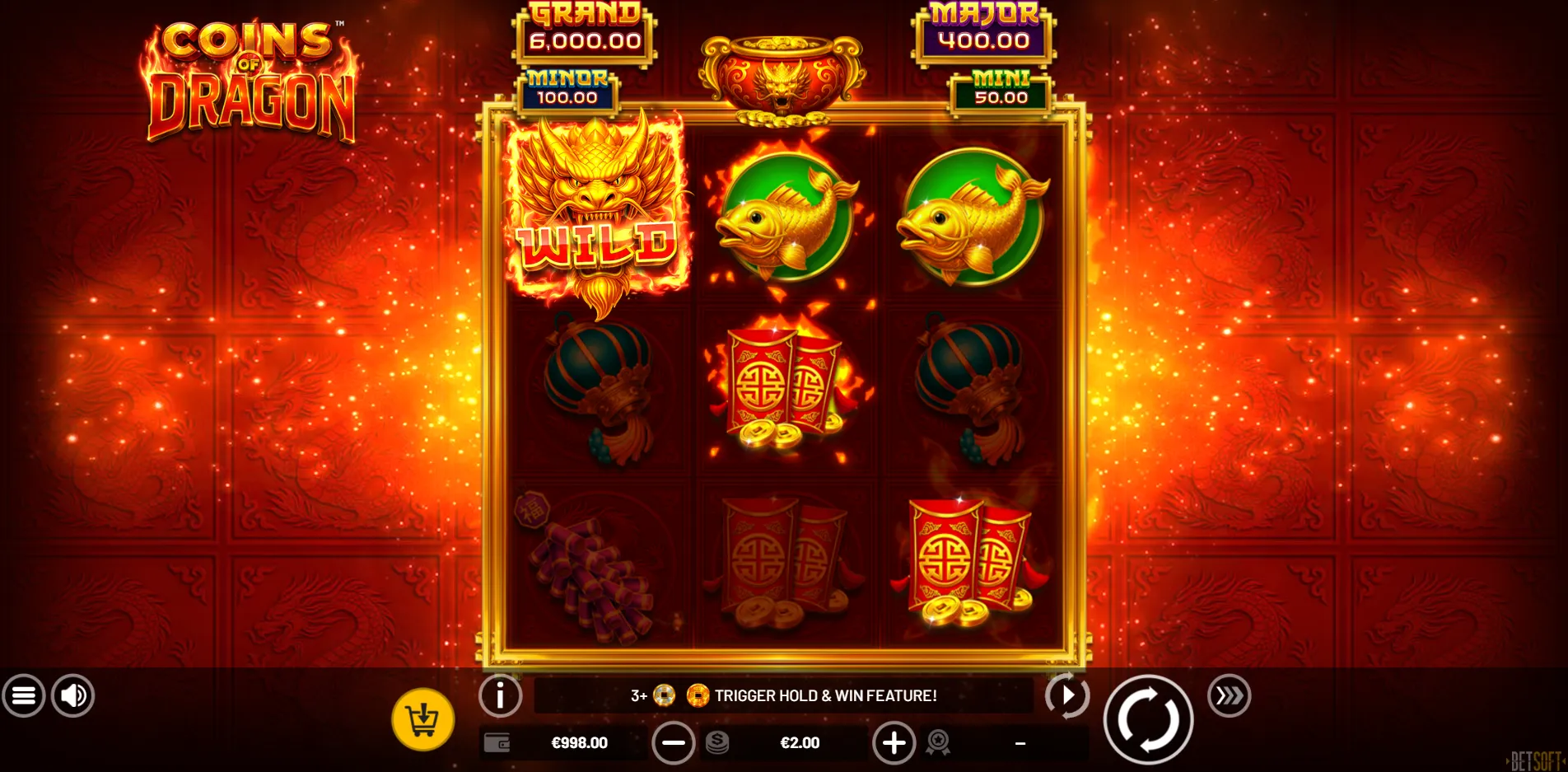 Coins of Dragon slot gameplay screenshot