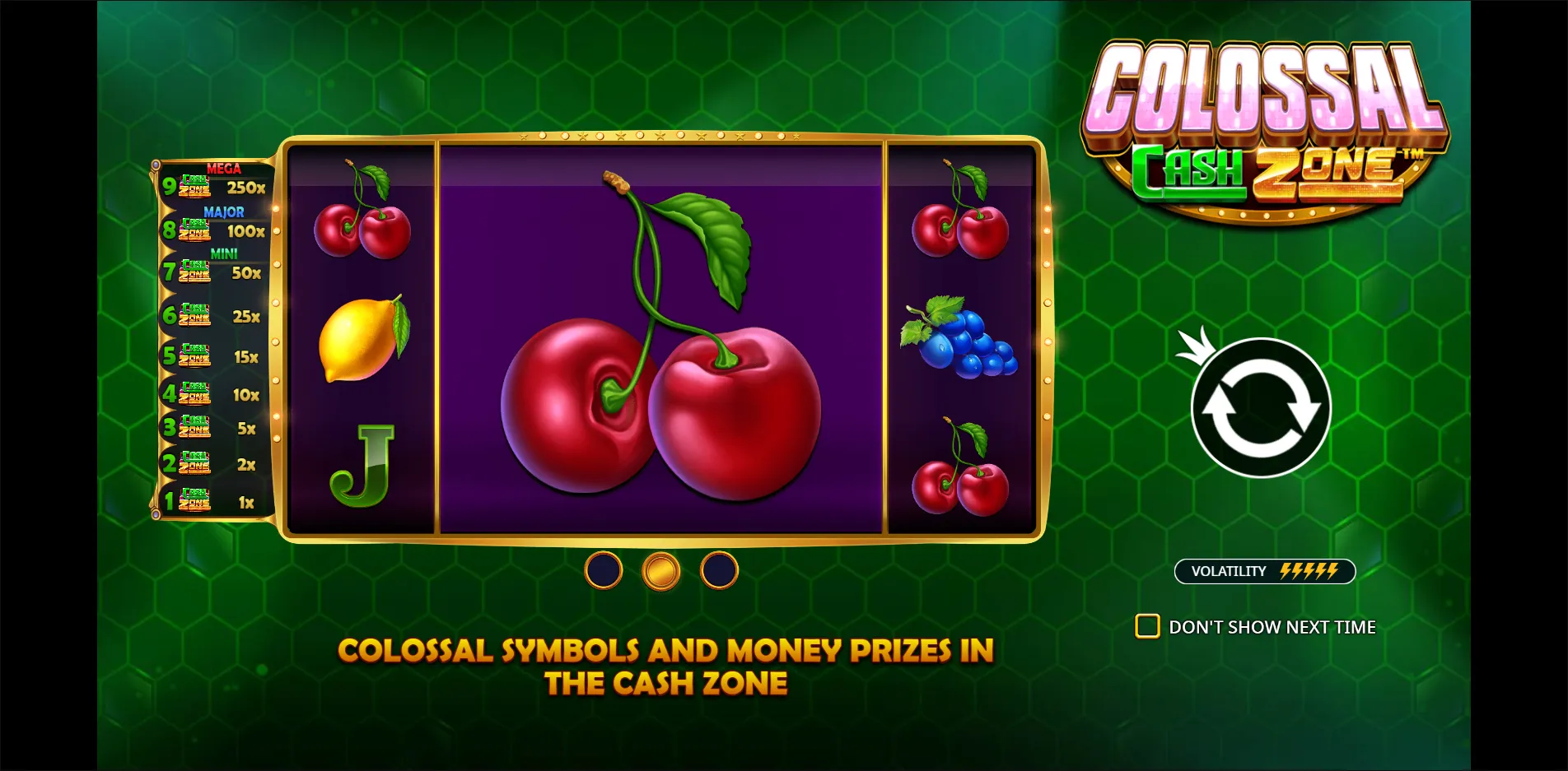 Colossal Cash Zone slot gameplay screenshot