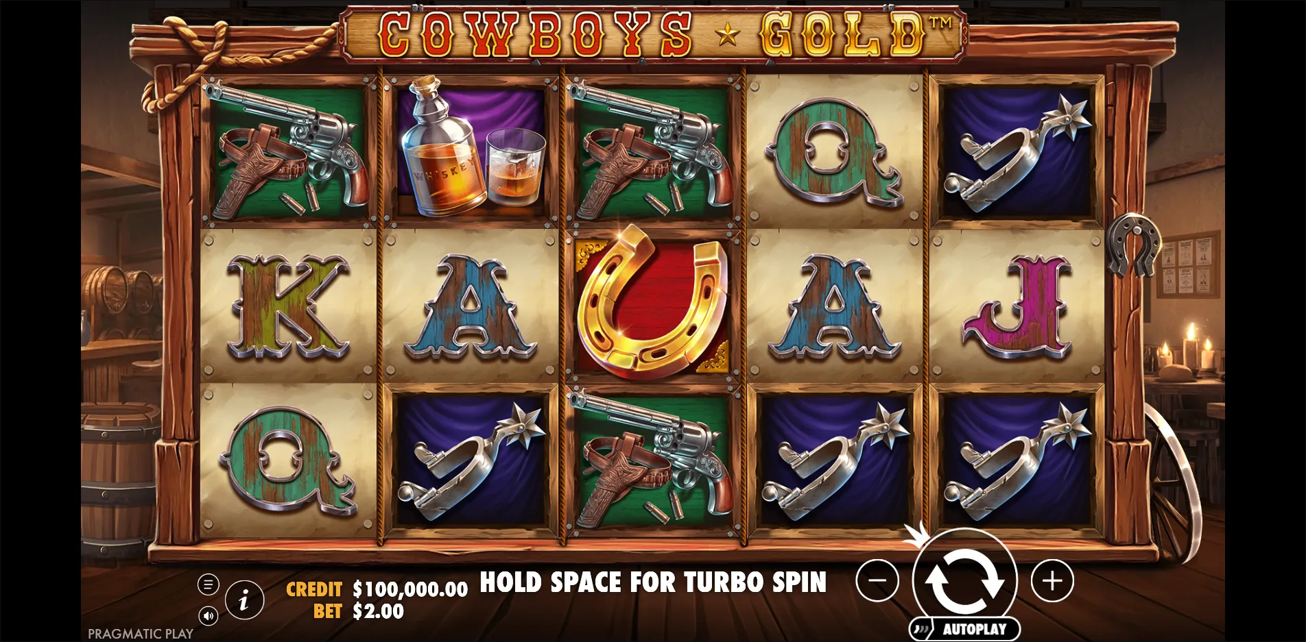 Cowboys Gold slot gameplay screenshot