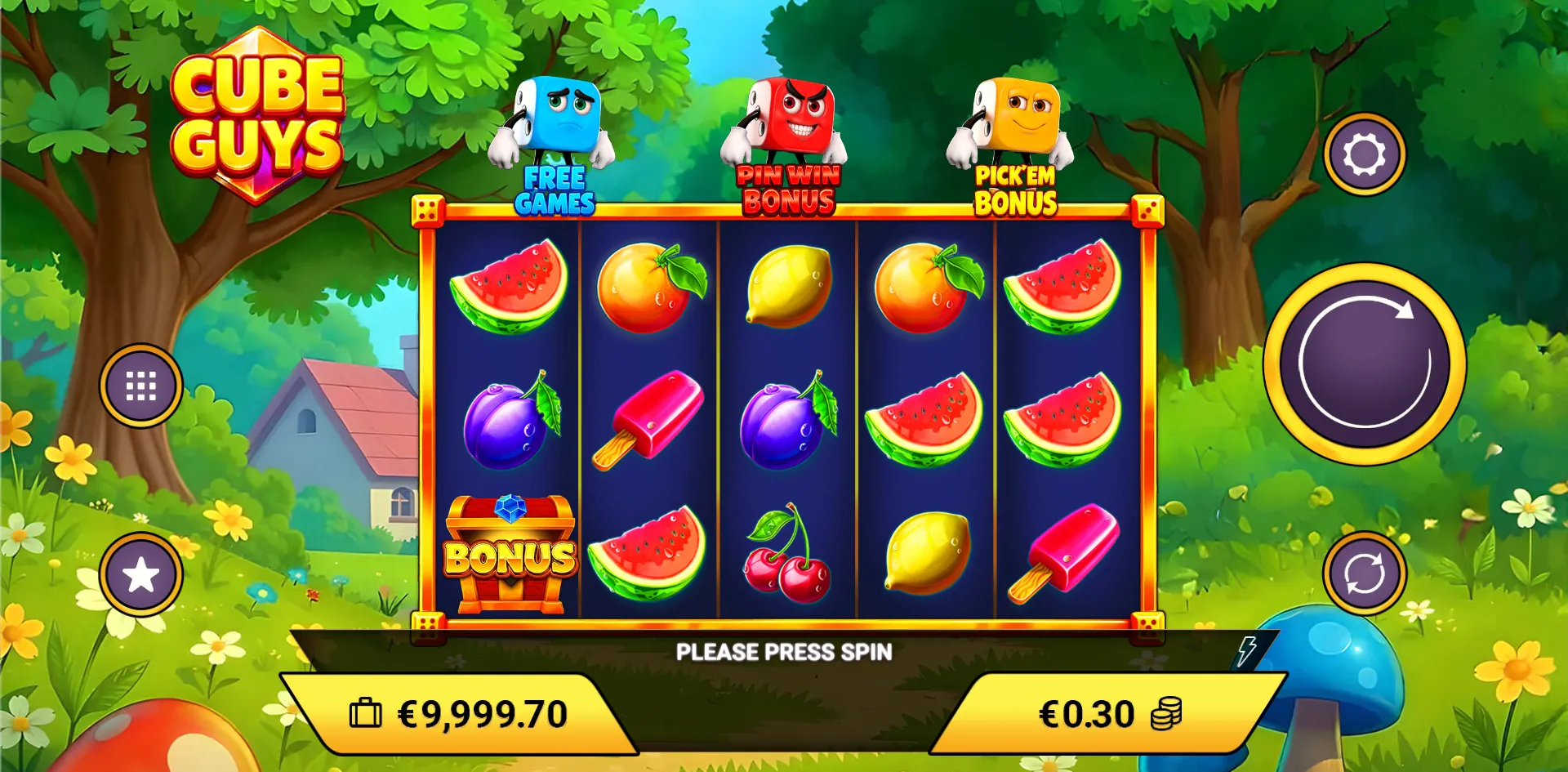 Cube Guys slot gameplay screenshot