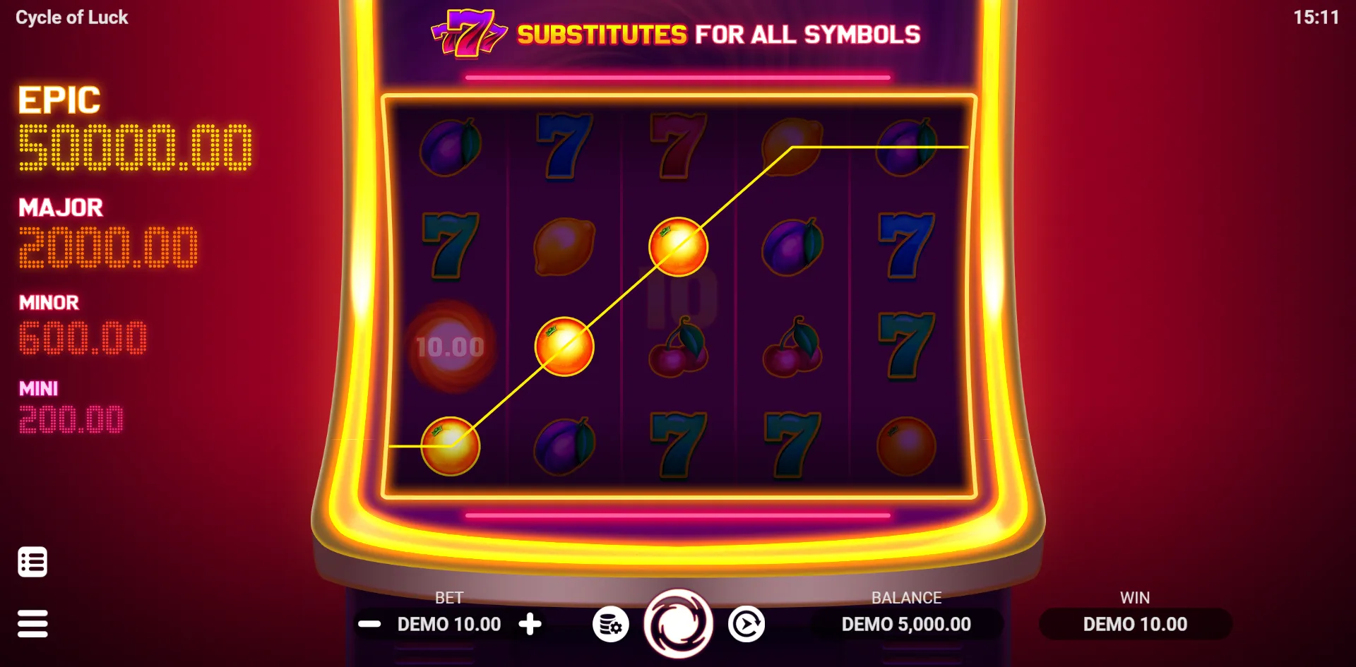 Cycle of Luck slot gameplay screenshot