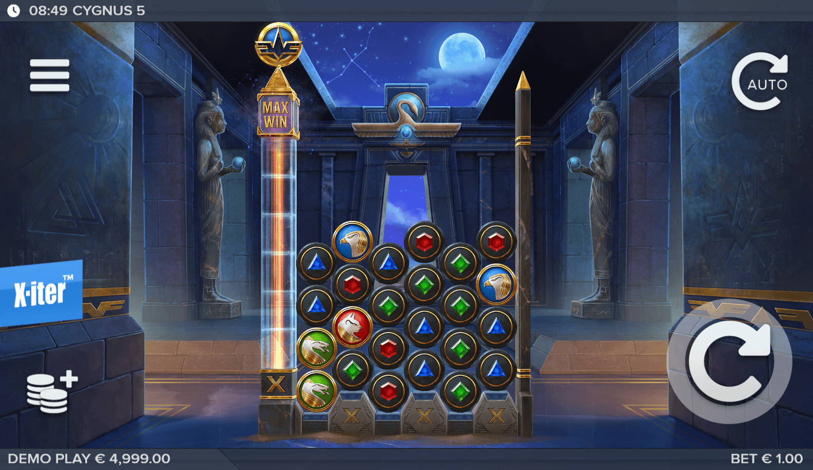 Cygnus 5 slot gameplay screenshot