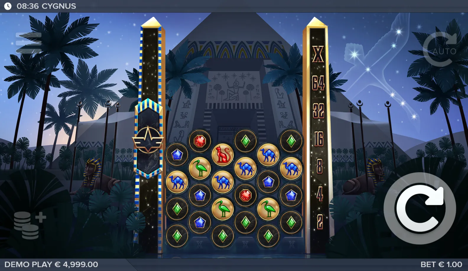 Cygnus slot gameplay screenshot