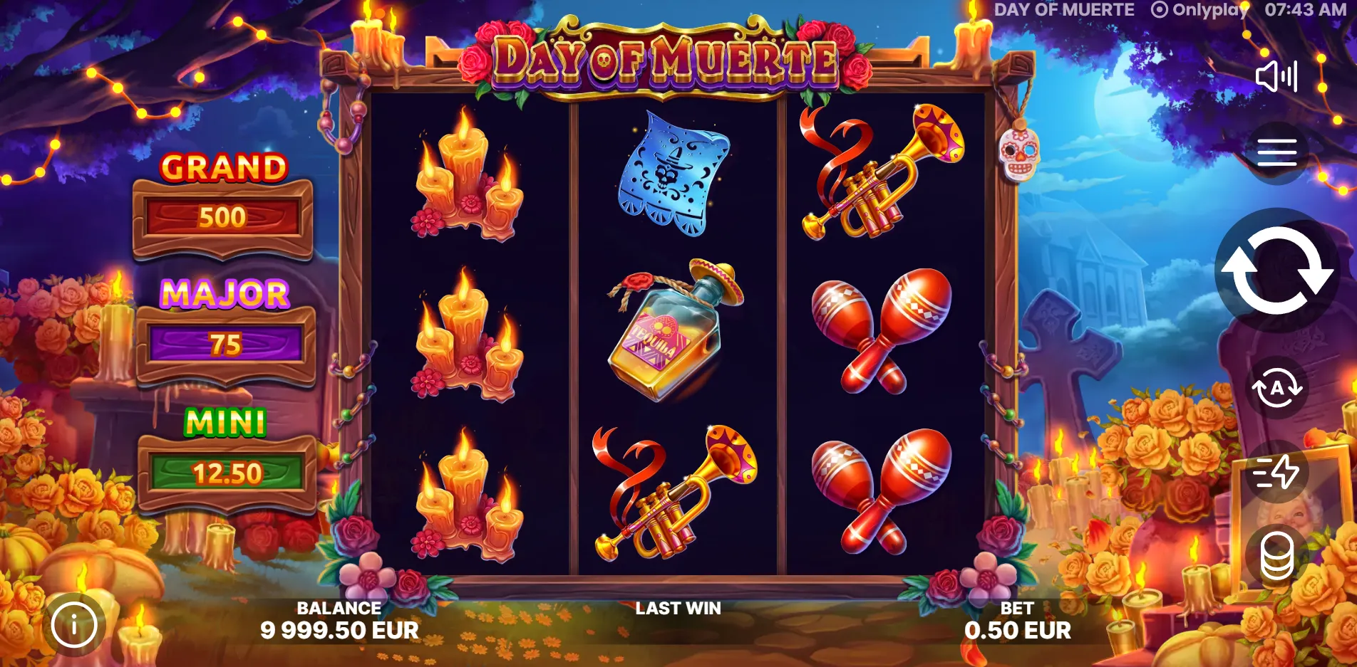 Day of Muerte slot gameplay screenshot
