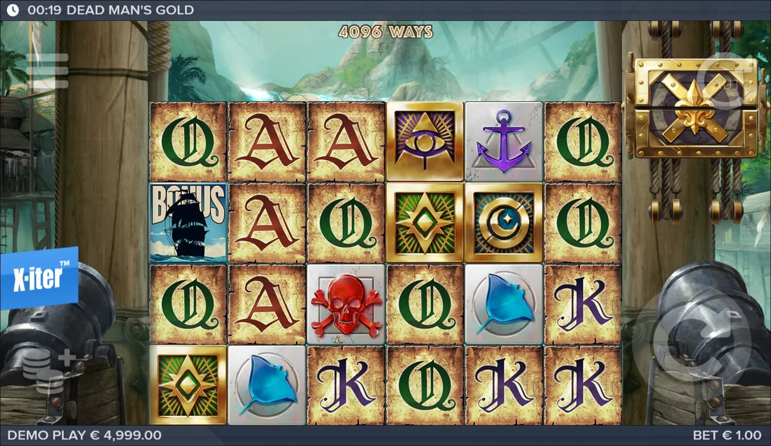 Dead Man's Gold slot gameplay screenshot