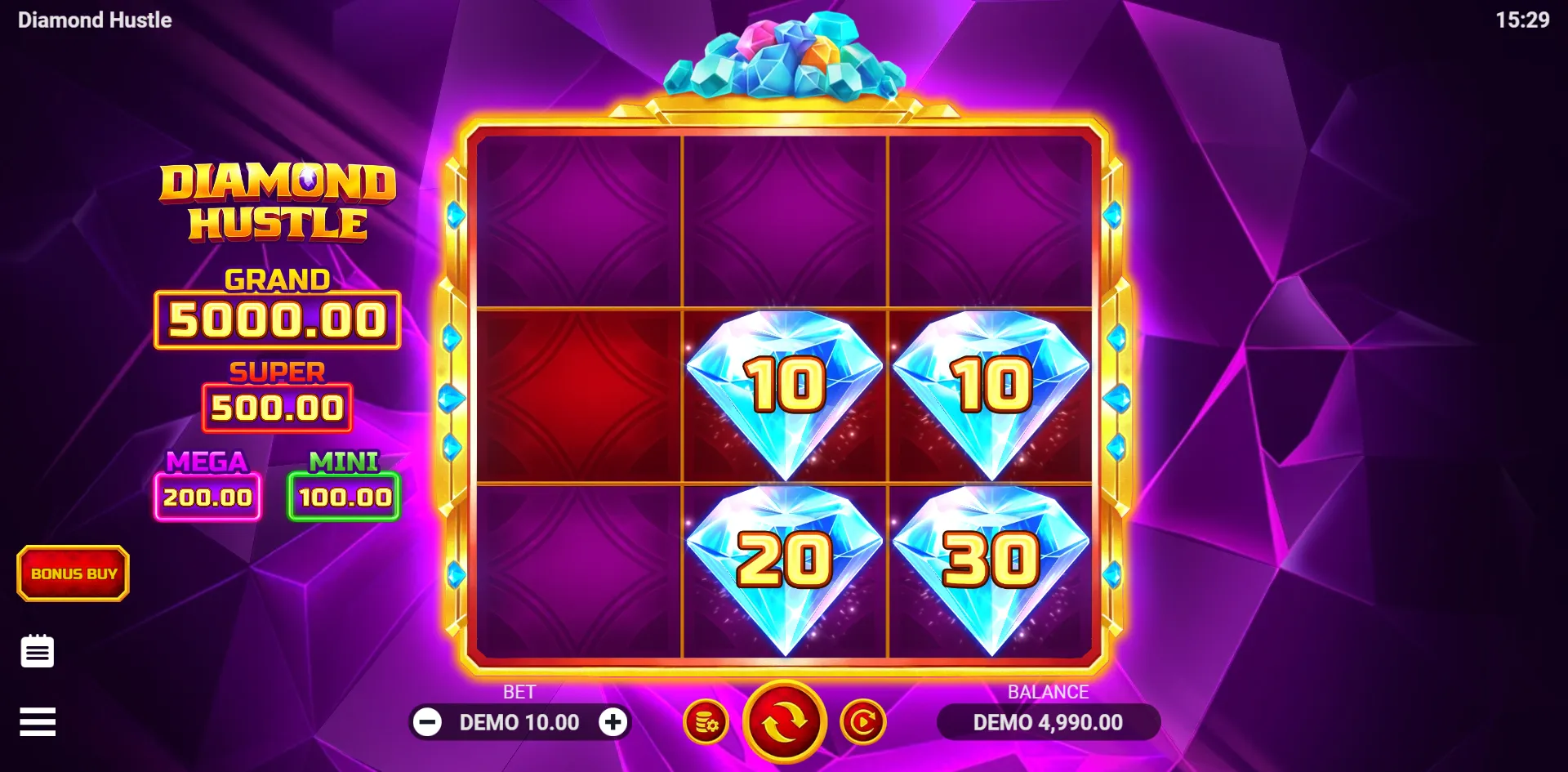 Diamond Hustle slot gameplay screenshot