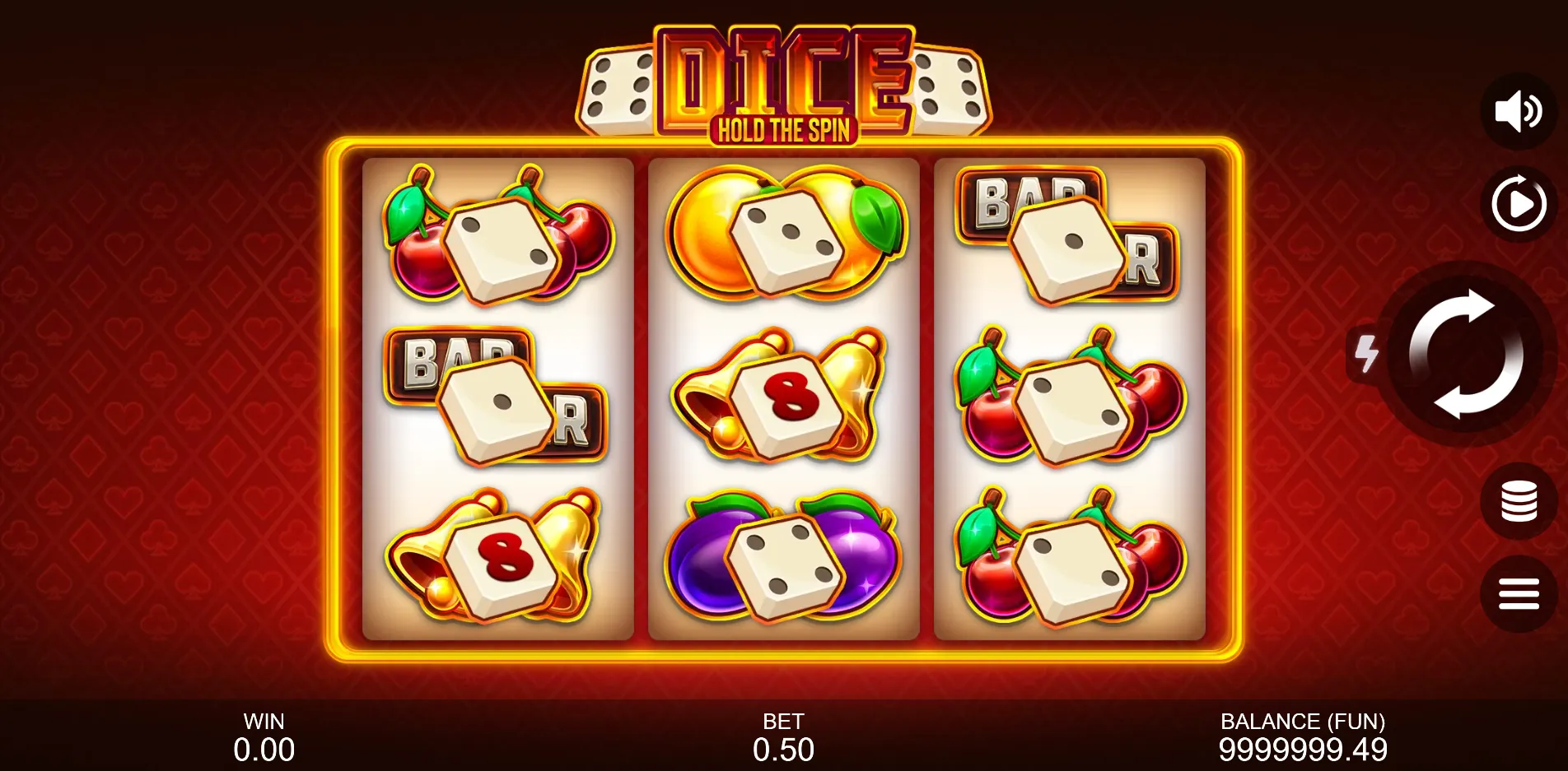 Dice: Hold The Spin slot gameplay screenshot