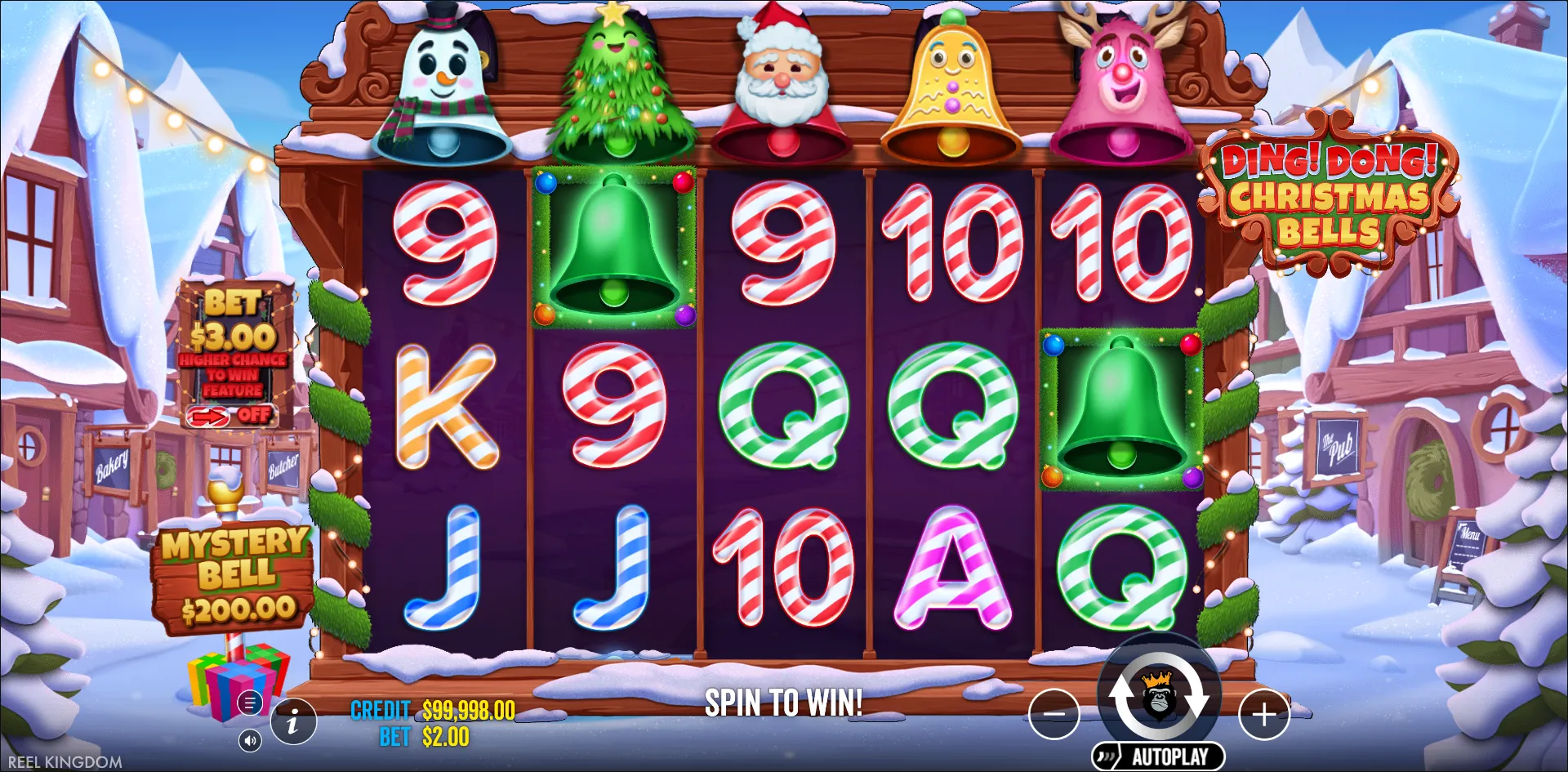 Ding Dong Christmas Bells slot gameplay screenshot