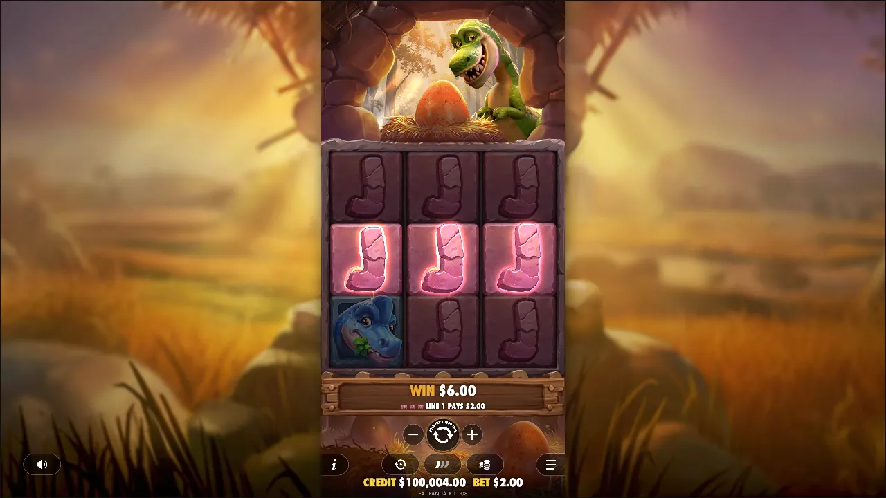 Dino Drop slot gameplay screenshot