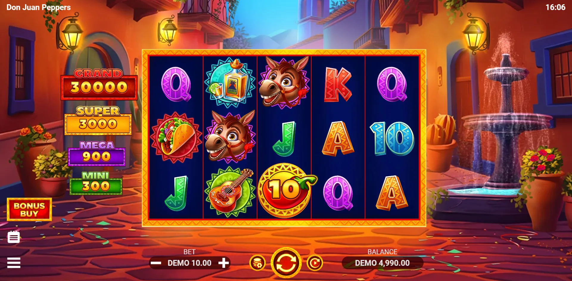 Don Juan Peppers slot gameplay screenshot