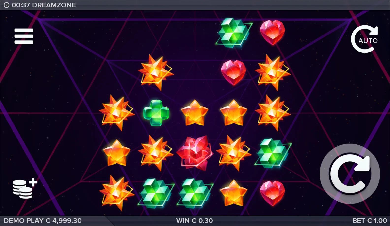 Dreamzone slot gameplay screenshot