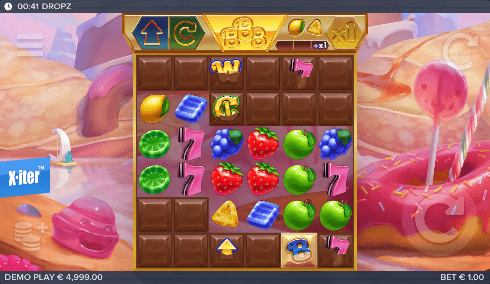 Dropz slot gameplay screenshot