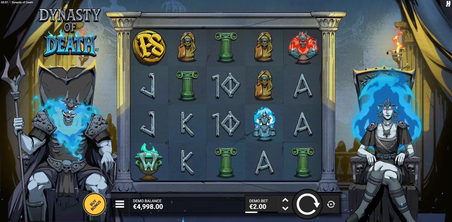 Dynasty of Death slot gameplay screenshot