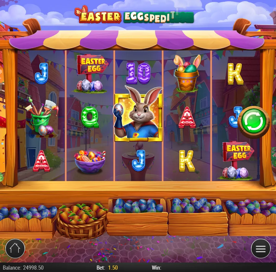 Easter Eggspedition slot gameplay screenshot