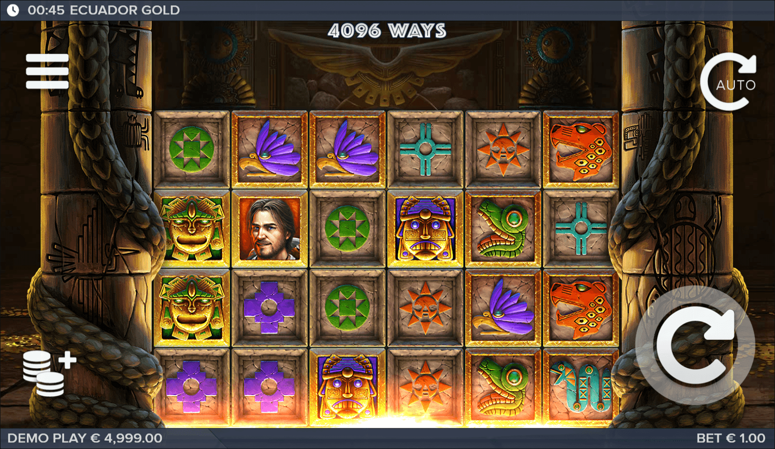 Ecuador Gold slot gameplay screenshot