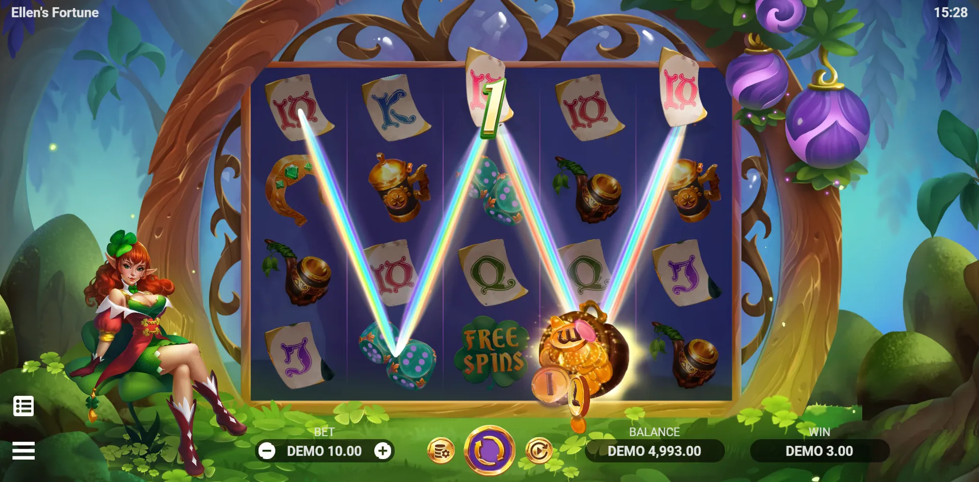 Ellen's Fortune slot gameplay screenshot