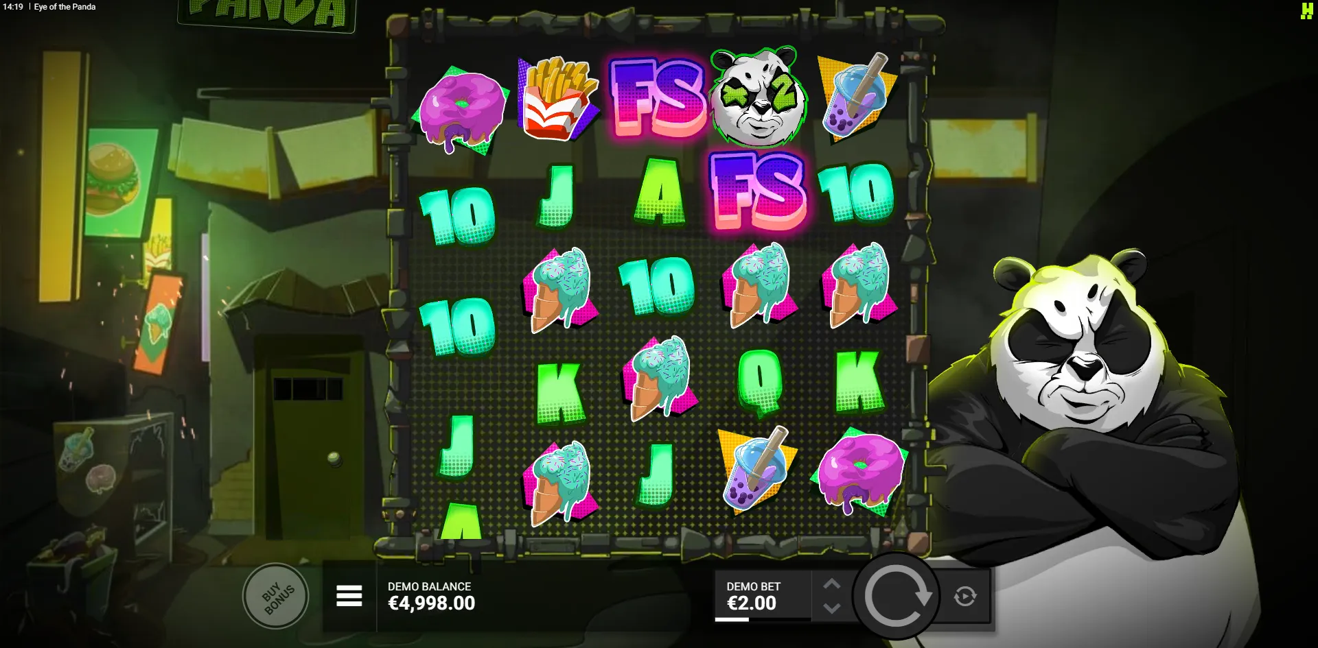 Eye of the Panda slot gameplay screenshot