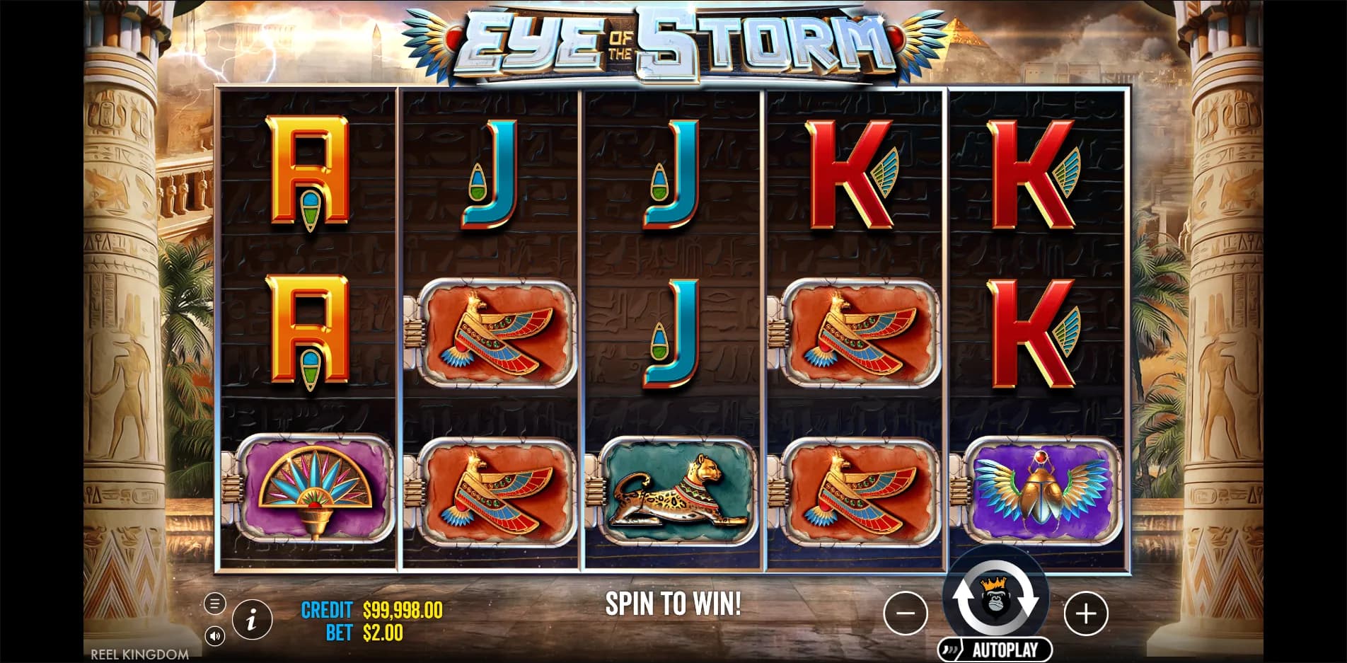 Eye of the Storm slot gameplay screenshot