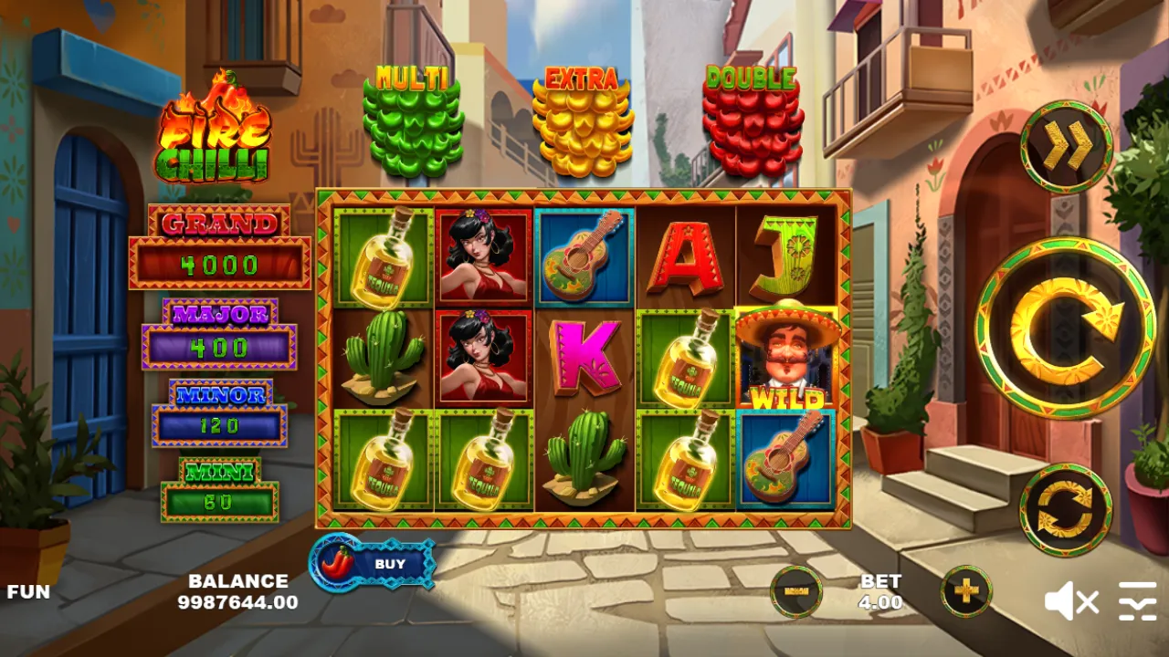 Fire Chilli slot gameplay screenshot
