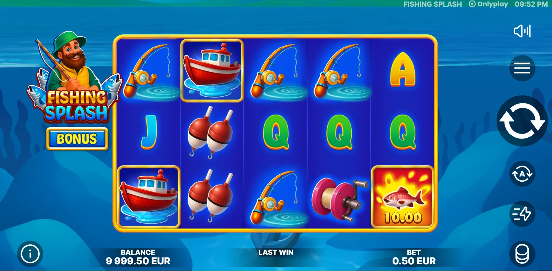 Fishing Splash slot gameplay screenshot