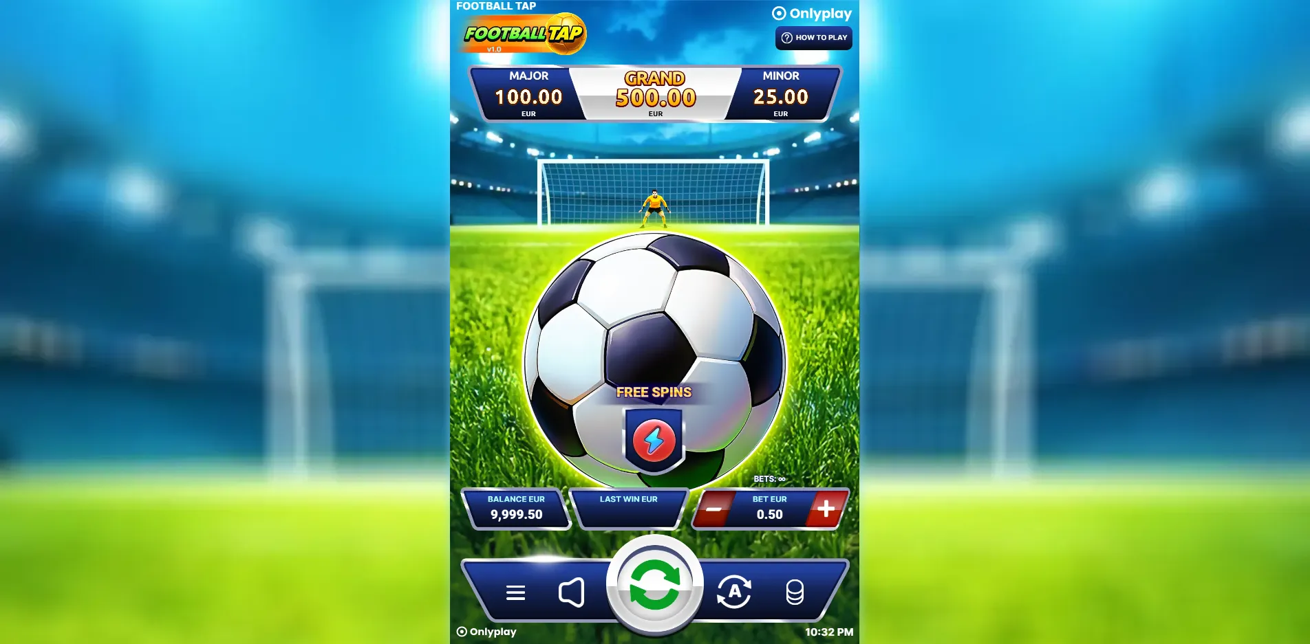 Football Tap slot gameplay screenshot
