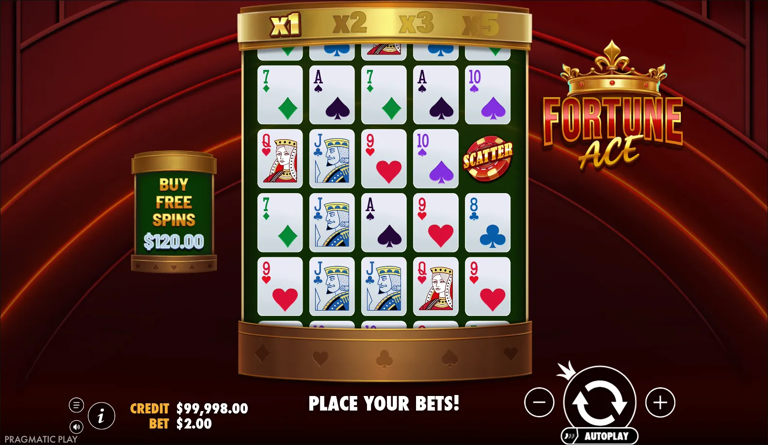 Fortune Ace slot gameplay screenshot