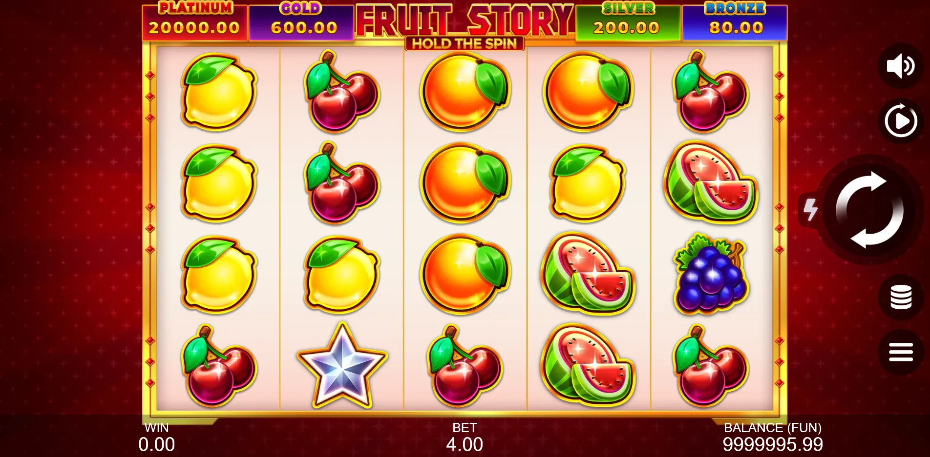 Fruit Story: Hold The Spin slot gameplay screenshot