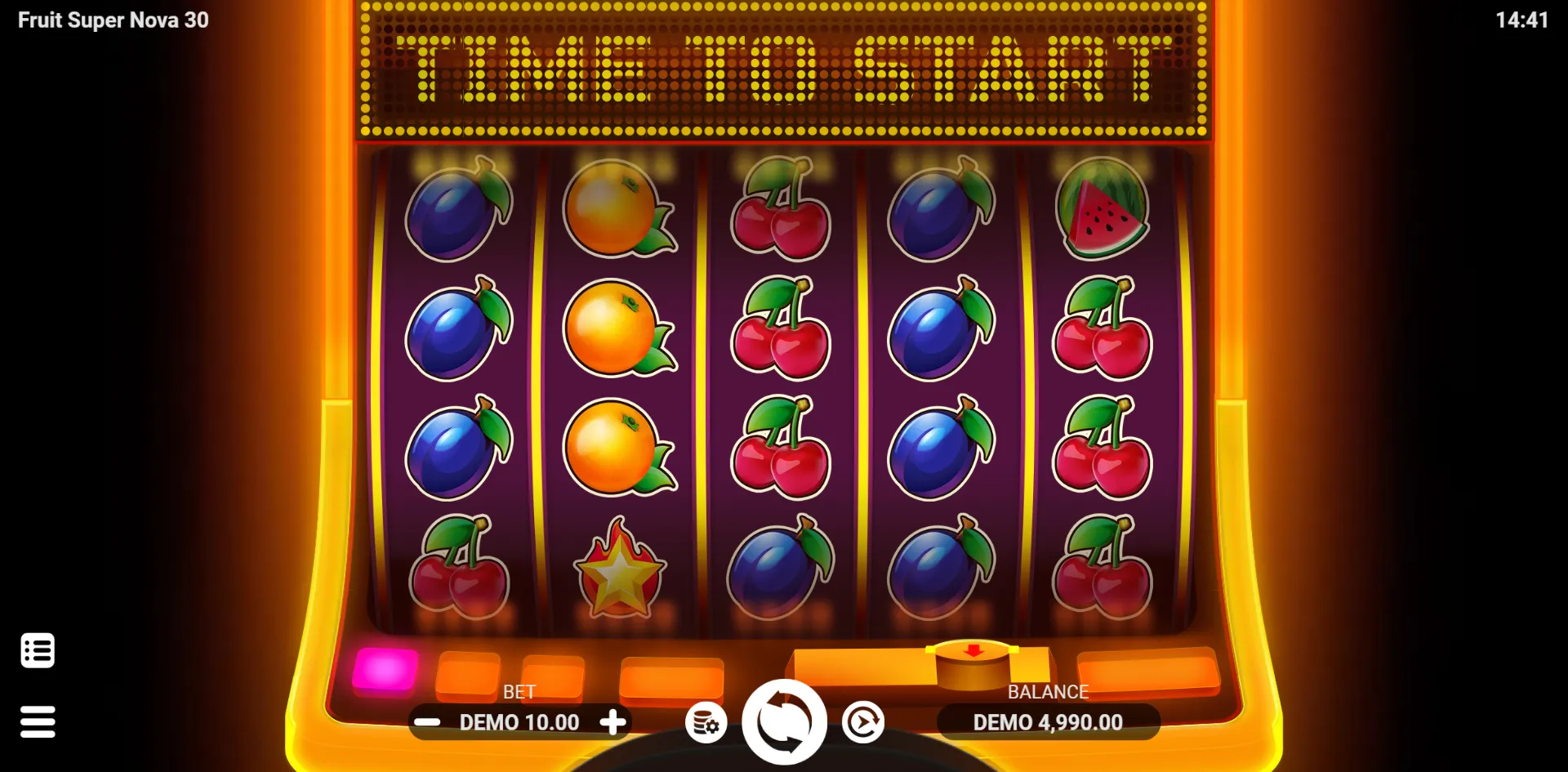 Fruit Super Nova 30 slot gameplay screenshot