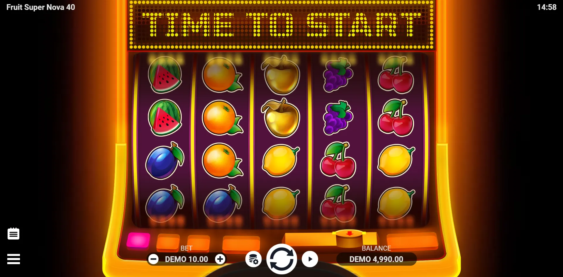 Fruit Super Nova 40 slot gameplay screenshot